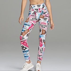IVY PARK Pink, Blue & Brown Graphic High-Rise Leggings